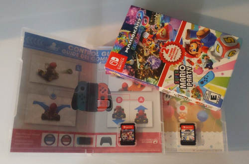 Mario Kart 8 Deluxe + Super Mario Party Nintendo Switch Game Double Pack RARE - Picture 3 of 3