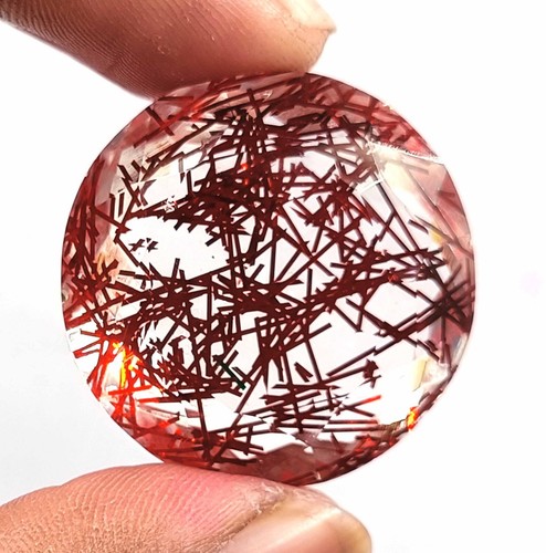 Festival Offer!! Red Quartz 78-80 Ct Certified Transparent Round Shape Gems DKS - Picture 6 of 7