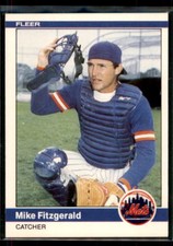 1984 Fleer Update Mike Fitzgerald #U-37 New York Mets