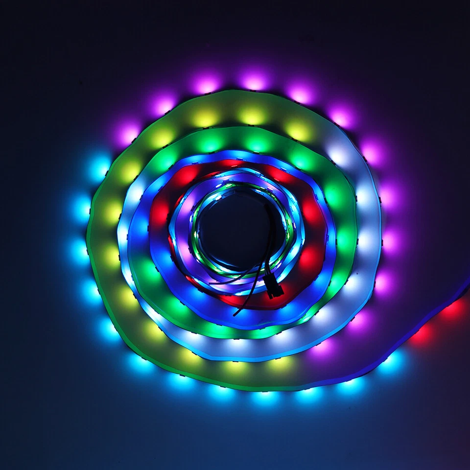 5V WS2812B 5050 LED Streifen Strip RGB Lichtleiste Individuell Adressierbar 1-5m - Bild 4 von 4