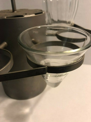 Whiskey Flight Industrial Style 8 slots metal mancave barware Bourbon Scotch - Foto 4 di 12