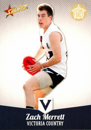2013 Essendon Bombers AFL Select Future Force Rookie Card - Zach Merrett - Picture 1 of 3