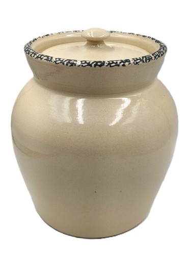 Vtg Casey Pottery Marshall Texas Medium Crock Jar w/Lid Birdhouse 7 in. Tall 207 - Picture 4 of 10