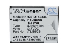 Cameron Sino 3.7V 1500mAh Li-ion Replacement Battery For Alcatel SmartPhone