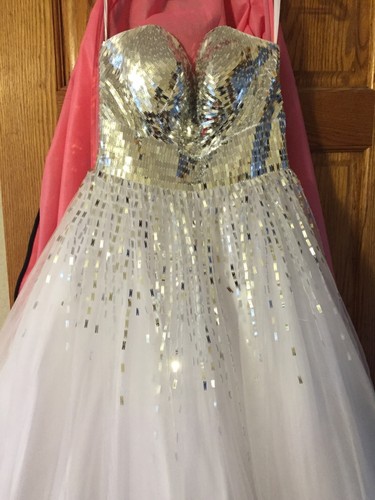 White Cinderella Prom Dress