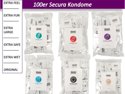    100er SECURA Kondome Extra Feel / Fun / Safe / Large / Wet Condome