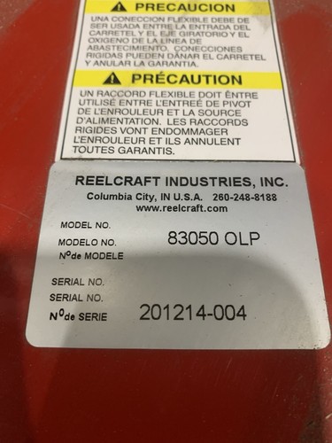 Reelcraft 83050 OLP-HTH, 3/4 in. x 50 ft. Ultimate Duty Hose Reel - Picture 2 of 3