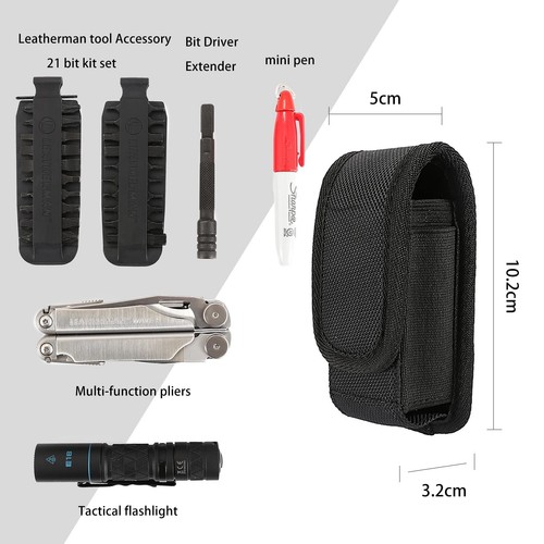 Multitool Sheath,EDC Pouch,Multi Tool Holster for Belt,EDC Belt Organizer for... - Picture 3 of 7