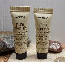 2 Aveda Nutriplenish Daily Moisturizing Treatment Deep .34 oz  10 ml Trial Sz