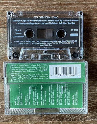 It's Christmas Time Bing Crosby, Frank Sinatra, Nat King Cole Cassette Tape - Picture 2 of 3