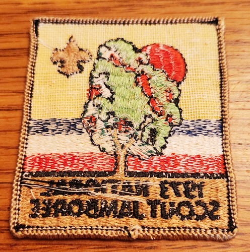 1973 National Scout Jamboree - Tree w/ Sun - USA Stripes - Vintage Patch - Scout - Bild 2 von 2