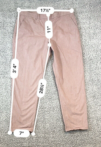 Gap Womens Khakis Pink Broken In Straight Pants Size 14R Casual Office Plus - Picture 3 of 19