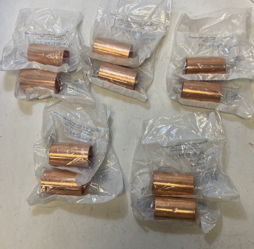 Elkhart Production Corp. 3/4" Copper Sweat Coupling (Lot of 10) - Picture 3 of 8