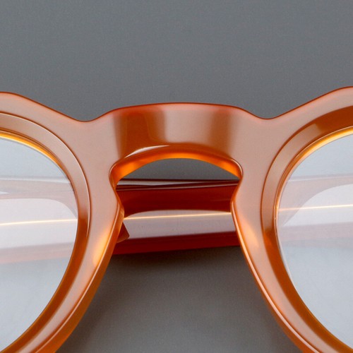 Monturas de gafas de acetato de lujo para mujeres y hombres gafas ovaladas naranja/blanco/verde/negro - Imagen 15 de 23