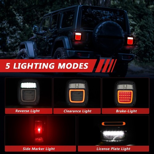 83 LED Tail Light+Turn Signal LED Side Marker Light For 97-06 Jeep Wrangler TJ - Picture 11 of 12