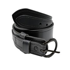 Perfect Fit Ranger Belt Police Duty Black Leather Size 34 Black Buckle