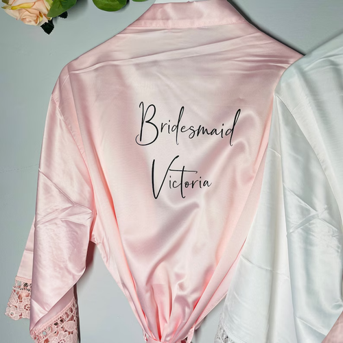 Bride Robe, Bride Dressing Gown, Bridesmaid Robe, Bride to be, Wedding Party - Picture 3 of 7