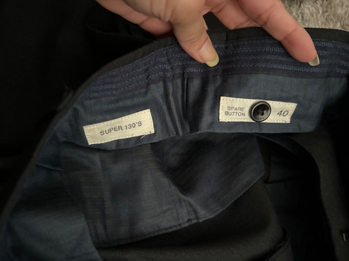 Incotex Super 130er Standardpassform Wollhosenhose in anthrazitschwarz Gr. 40 - Bild 6 von 6