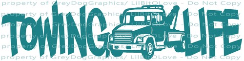 Towing Life Abschleppwagen Vinyl Aufkleber Sticker Tower Auto KFZ Wrecker Service - Bild 10 von 22