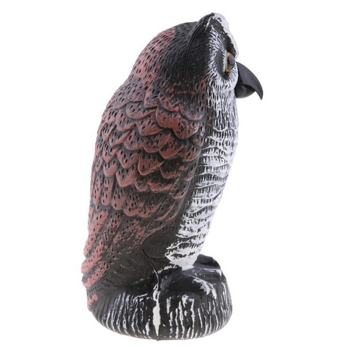 Large Owl Falcon Decoy Statue Yard Garden Crow Scarecrow Outdoor Deterrent