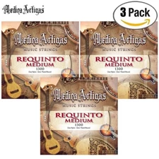 3-PACK Medina Artigas 1300 Nylon Silver Plated Requinto Strings Medium Tension