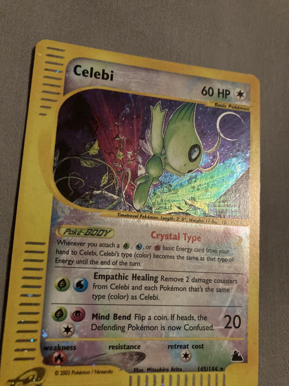 Pokemon Skyridge Holo Crystal Celebi - 2003 Perfect Condition