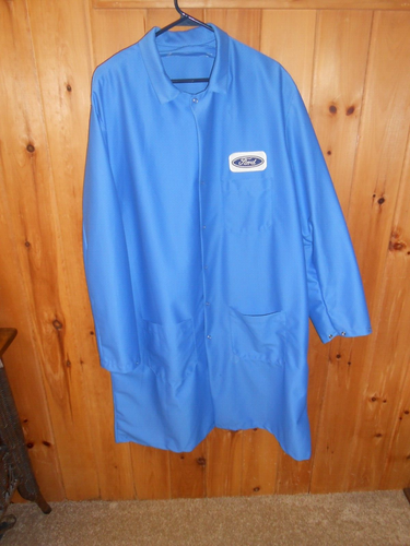 Vitnage Men's X-Large  Ford Lab Coat Navy Blue Smock Uniform - Picture 1 of 14