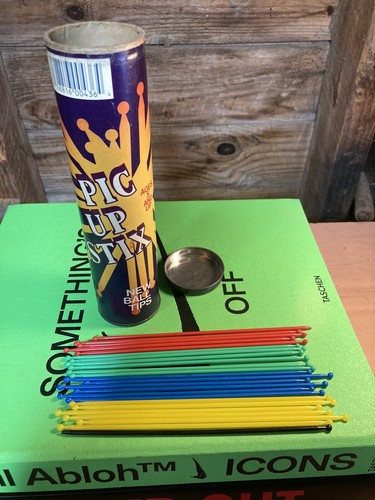 Stevens Mfg Co Plástico Pic Up Stix Juego 1985 Pick Up Sticks Puntas de Pelota De Colección - Imagen 7 de 7