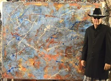 Pollock/Richter style￼ Professional Painting 81” X 62”(6ft 9in)Abstract Modern