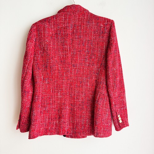 Blazer Zara Rojo Texturizado Doble Pecho Marruecos XL - Imagen 7 de 7
