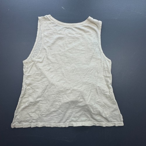 Camiseta sin mangas Roxy para mujer pequeña beige gráfica camiseta muscular Getting Lost in Paradise - Imagen 6 de 6