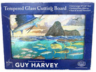 Guy Harvey Tempered Glass Cutting Board | MARLIN MAHI SEALIFE 12"×16"