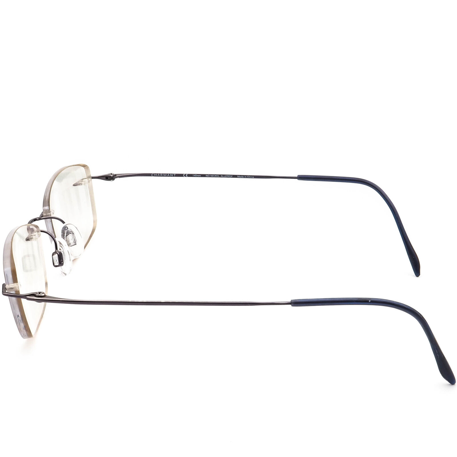 Charmant Eyeglasses CH8600 BL Titanium Brown Rimless Frame 52[]19 140
