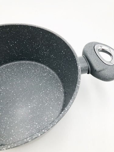 Set 6 Pezzi Casseruole Pietra Con Coperchio Antiurto GranPierre Cucina Induzione - Foto 9 di 10