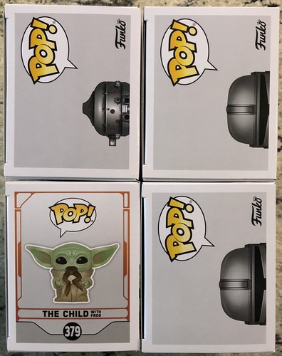 Funko The Mandalorian 4 Pop! Lot: The Child w/ Frog, IG-11, & 2 Exclusive Mandos - Picture 5 of 6