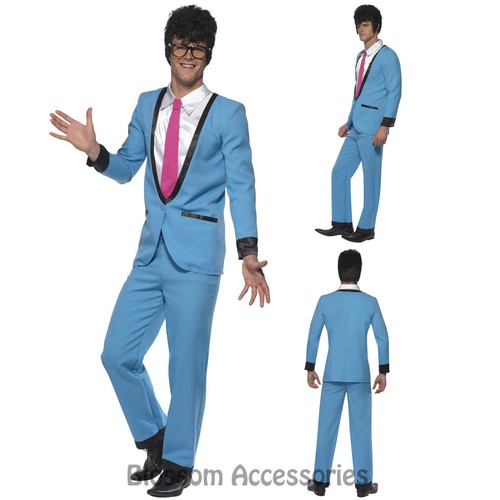 CL440 1950's Teddy Boy Suit Grease Rockabilly Retro Rock N Roll Fancy Costume - Picture 1 of 4
