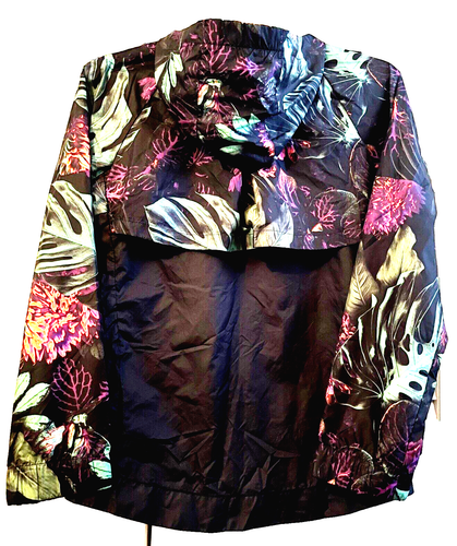Nike Women Floral Windbreaker Jacket Hooded Lightweight sportswear Girls XL - Picture 7 of 10