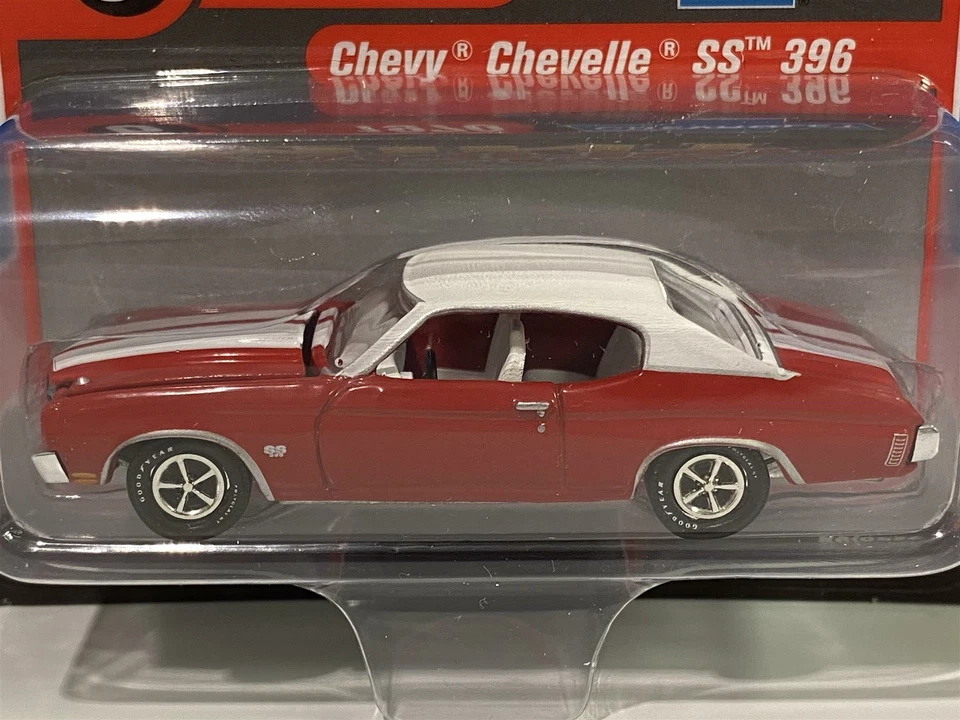 Chevy Chevelle Ss 1970 396 Bianco Rosso 1:64 Racing Champions RC012 - Immagine 2 di 4