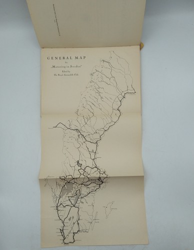 Automovilismo vintage de 1923 en Suecia con mapa desplegable folleto del Royal Automobile Club Tour - Imagen 4 de 7