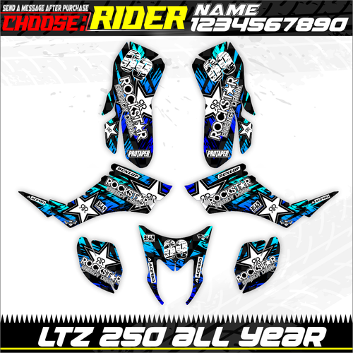 suzuki LTZ 250Z 250 Z Kit Graphics Custom Decals ATV Stickers Vinyl Resistante