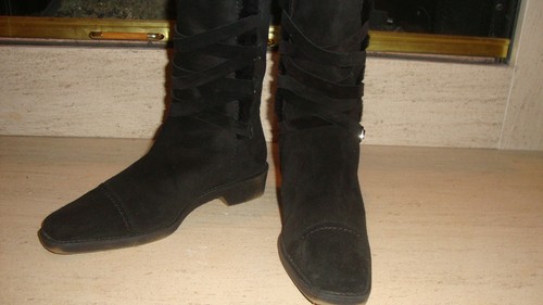 Prachtige Stuart Weitzman interieur zwarte met bontvoering nieuwe en Suede laarzen 7f6vIYbgy