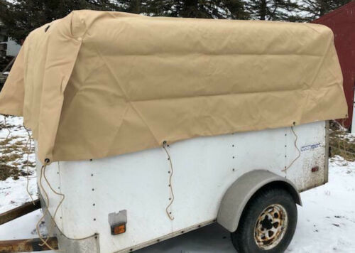 Cubierta de carga superior de remolque de grado militar lona impermeable bronceada-P/N8382966-1 M101 - Imagen 3 de 7