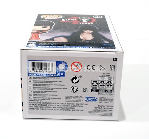 Funko Elvira Diamond Glitter Pop 40 Aniversario Exclusivo EE con Protector POP - Imagen 7 de 7