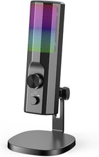 Gaming USB/Type-C Microphone for PC PS4 PS5 Mac, RGB Condenser Mic