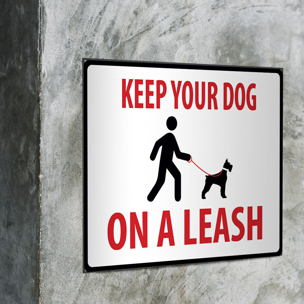 Industrial Decals Horizontal Vinyl Stickers Keep Your Dog on A Leash Sign eBay