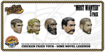 #ad #ad Dime Novel Legends 1:18 scale 4quot; Most Wanted heads five pack $17.99