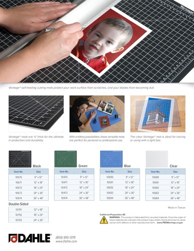 Dahle Vantage 10473 Premium Self-Healing Cutting Mat, 24"x36", 1/2" Grid, 5 L... - Picture 6 of 6