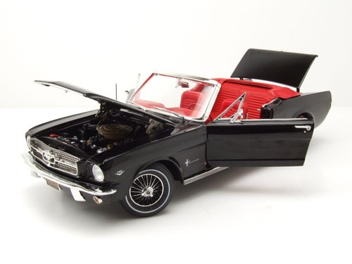 Ford Mustang Convertible 1964 schwarz Modellauto 1:18 Auto World - Bild 4 von 11