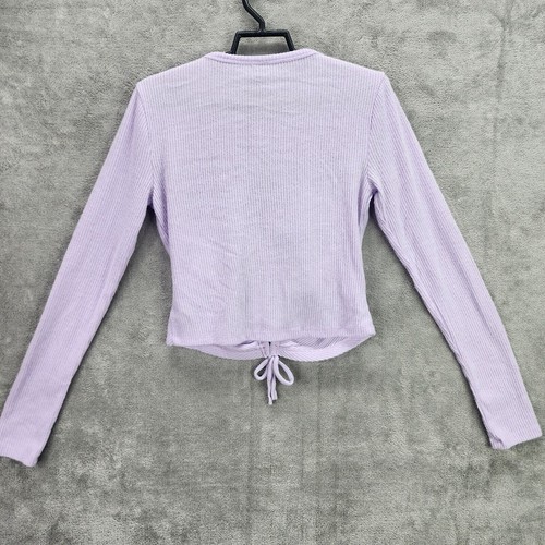 Wild Fable Women's Long Sleeve Lace-Up Cozy Knit Blouse Lavendar Size XS - Picture 7 of 12