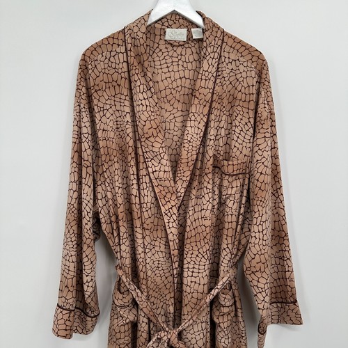 Vintage Plus Size 3X Robe Maxi Duster Housecoat Lounge Earthy Indie Artsy Long - Picture 3 of 11